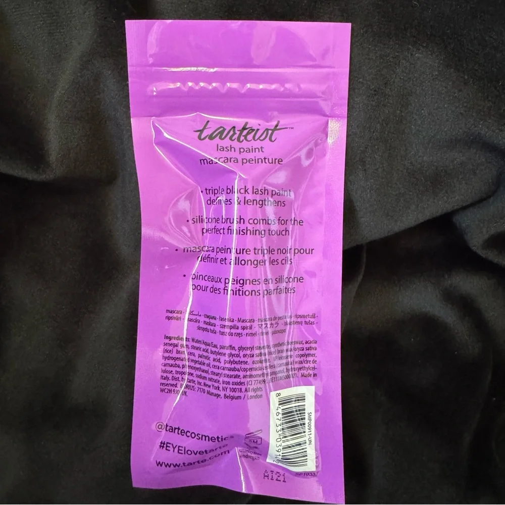 NEW! Tarte Lash Paint Mascara Tartiest in Triple Black Travel Size